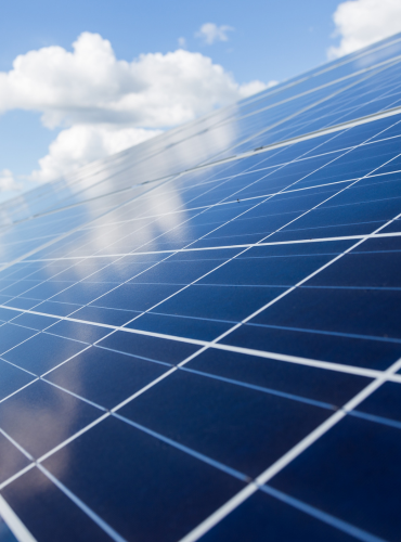 Panneaux photovoltaïques brillants captant l’énergie solaire
